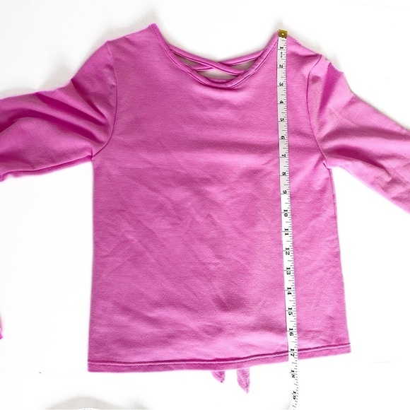 ACTIVE LIFE Girl’s Long Sleeve Pink Front Knot Top - Size 7-8 - Picture 6 of 7